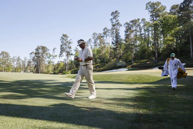 Golf 2026 Masters Tournament - Round 3 Jason Day of Australia walks off the 13th green towards the 14th tee in Round 3 of the 2026 Masters tournament in Augusta, Georgia, USA, 11 April 2026. Augusta United States  Copyright: xERIKxS.xLESSERx