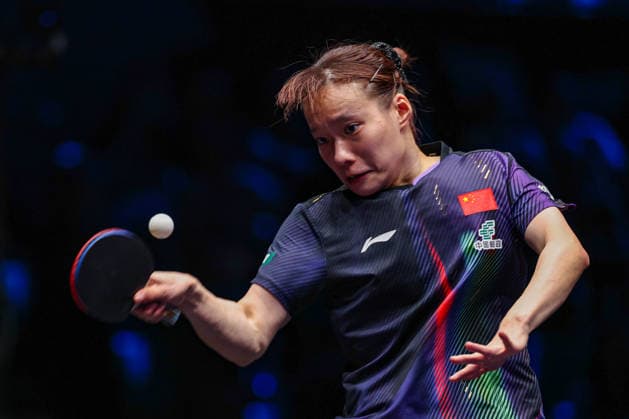 TAIYUAN, CHINA - APRIL 11: Shi Xunyao of China competes in the Women s Singles Semifinal match against Hitomi Sato of Japan on day 5 of WTT Contender Taiyuan 2026 at Taiyuan Binhe Sports Center on April 11, 2026 in Taiyuan, Shanxi Province of China.  Copyright: xVCGx 111634158080