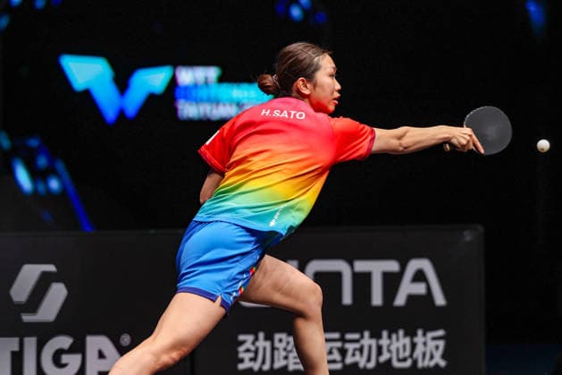 TAIYUAN, CHINA - APRIL 11: Hitomi Sato of Japan competes in the Women s Singles Semifinal match against Shi Xunyao of China on day 5 of WTT Contender Taiyuan 2026 at Taiyuan Binhe Sports Center on April 11, 2026 in Taiyuan, Shanxi Province of China.  Copyright: xVCGx 111634158069