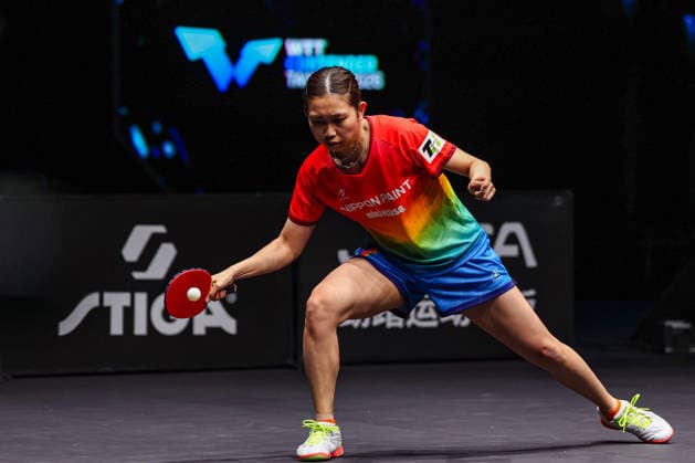 TAIYUAN, CHINA - APRIL 11: Hitomi Sato of Japan competes in the Women s Singles Semifinal match against Shi Xunyao of China on day 5 of WTT Contender Taiyuan 2026 at Taiyuan Binhe Sports Center on April 11, 2026 in Taiyuan, Shanxi Province of China.  Copyright: xVCGx 111634158066