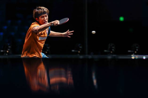 TAIYUAN, CHINA - APRIL 11: Maharu Yoshimura of Japan competes in the Men s Singles Semifinal match against Tomislav Pucar of Croatia on day 5 of WTT Contender Taiyuan 2026 at Taiyuan Binhe Sports Center on April 11, 2026 in Taiyuan, Shanxi Province of China.  Copyright: xVCGx 111634157898