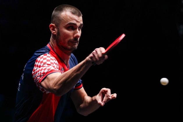TAIYUAN, CHINA - APRIL 11: Tomislav Pucar of Croatia competes in the Men s Singles Semifinal match against Maharu Yoshimura of Japan on day 5 of WTT Contender Taiyuan 2026 at Taiyuan Binhe Sports Center on April 11, 2026 in Taiyuan, Shanxi Province of China.  Copyright: xVCGx 111634157893