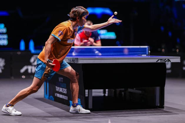 TAIYUAN, CHINA - APRIL 11: Maharu Yoshimura of Japan competes in the Men s Singles Semifinal match against Tomislav Pucar of Croatia on day 5 of WTT Contender Taiyuan 2026 at Taiyuan Binhe Sports Center on April 11, 2026 in Taiyuan, Shanxi Province of China.  Copyright: xVCGx 111634157877