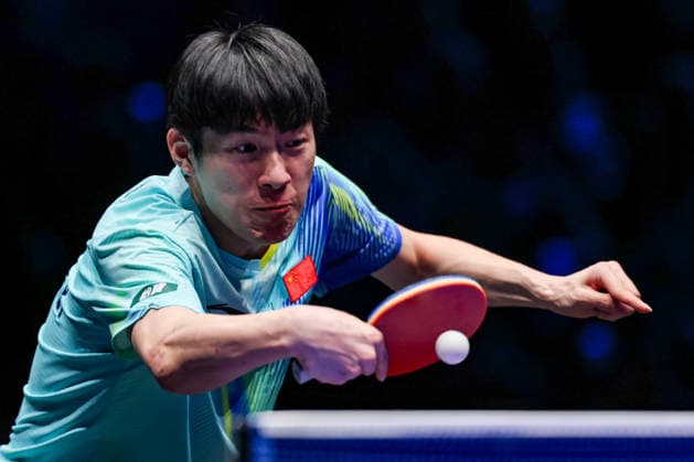 TAIYUAN, CHINA - APRIL 11: Wen Ruibo of China competes in the Men s Singles Semifinal match against Li Tianyang of China on day 5 of WTT Contender Taiyuan 2026 at Taiyuan Binhe Sports Center on April 11, 2026 in Taiyuan, Shanxi Province of China.  Copyright: xVCGx 111634153704