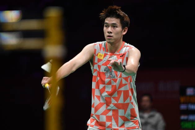 NINGBO, CHINA - APRIL 11: Kunlavut Vitidsarn of Thailand competes in the Men s Singles Semifinal match against Ayush Shetty of India on day 5 of Badminton Asia Championships 2026 at Ningbo Olympic Sports Center on April 11, 2026 in Ningbo, Zhejiang Province of China.  Copyright: xVCGx 111634120324
