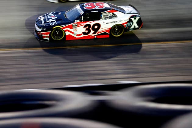 BRISTOL, TN - APRIL 11: Ryan Sieg ( 39 RSS Racing SciAps Chevrolet) races into turn 2 during the running of the NASCAR, Motorsport, USA O Reilly Auto Parts Series Suburban Propane 300 on April 11, 2026 at Bristol Motor Speedway in Bristol, TN. (Photo by Jeff Robinson Icon Sportswire) AUTO: APR 11 NASCAR O’Reilly Auto Parts Series Suburban Propane 300 EDITORIAL USE ONLY Icon2604112526300