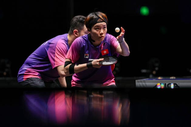 TAIYUAN, CHINA - APRIL 11: Wong Chun-ting and Doo Hoi Kem of Chinese Hong Kong compete in the Mixed Doubles Final match against Shi Xunyao and Huang Youzheng of China on day 5 of WTT Contender Taiyuan 2026 at Taiyuan Binhe Sports Center on April 11, 2026 in Taiyuan, Shanxi Province of China.  Copyright: xVCGx 111634150719