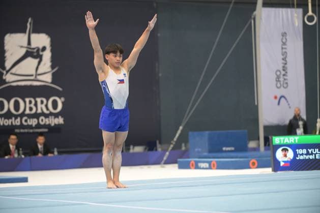 FIG APPARATUS WORLD CUP 2026 (CRO),Finals Day 1 (MAG, WAG), Hall Gradski vrt , Osijek, Croatia, 11.04.2026 YULO Karl Jahrel Eldrew (PHI) during FIG APPARATUS WORLD CUP 2026 (CRO),Final Day 1, FLOOR (MAG), Hall Gradski vrt , Osijek, Croatia, 11.04.2026 *** FIG APPARATUS WORLD CUP 2026 CRO ,Finals Day 1 MAG, WAG , Hall Gradski vrt , Osijek, Croatia, 11 04 2026 YULO Karl Jahrel Eldrew PHI during FIG APPARATUS WORLD CUP 2026 CRO ,Final Day 1, FLOOR MAG , Hall Gradski vrt , Osijek, Croatia, 11 04 2026 Copyright: xBEAUTIFULxSPORTS Stanusicx