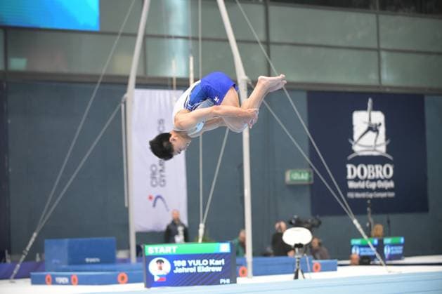 FIG APPARATUS WORLD CUP 2026 (CRO),Finals Day 1 (MAG, WAG), Hall Gradski vrt , Osijek, Croatia, 11.04.2026 YULO Karl Jahrel Eldrew (PHI) during FIG APPARATUS WORLD CUP 2026 (CRO),Final Day 1, FLOOR (MAG), Hall Gradski vrt , Osijek, Croatia, 11.04.2026 *** FIG APPARATUS WORLD CUP 2026 CRO ,Finals Day 1 MAG, WAG , Hall Gradski vrt , Osijek, Croatia, 11 04 2026 YULO Karl Jahrel Eldrew PHI during FIG APPARATUS WORLD CUP 2026 CRO ,Final Day 1, FLOOR MAG , Hall Gradski vrt , Osijek, Croatia, 11 04 2026 Copyright: xBEAUTIFULxSPORTS Stanusicx