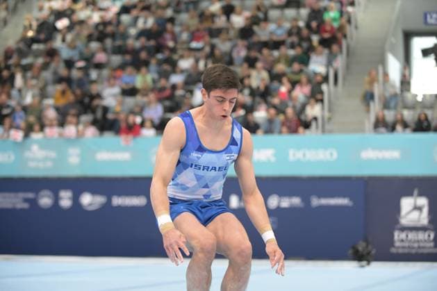FIG APPARATUS WORLD CUP 2026 (CRO),Finals Day 1 (MAG, WAG), Hall Gradski vrt , Osijek, Croatia, 11.04.2026 BERKOVICH Noam (ISR) during FIG APPARATUS WORLD CUP 2026 (CRO),Final Day 1, FLOOR (MAG), Hall Gradski vrt , Osijek, Croatia, 11.04.2026 *** FIG APPARATUS WORLD CUP 2026 CRO ,Finals Day 1 MAG, WAG , Hall Gradski vrt , Osijek, Croatia, 11 04 2026 BERKOVICH Noam ISR during FIG APPARATUS WORLD CUP 2026 CRO ,Final Day 1, FLOOR MAG , Hall Gradski vrt , Osijek, Croatia, 11 04 2026 Copyright: xBEAUTIFULxSPORTS Stanusicx