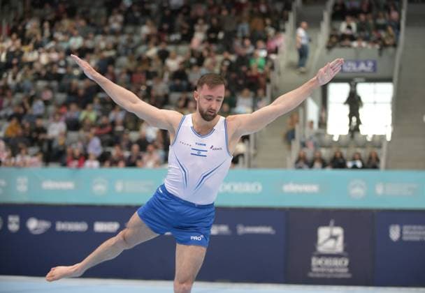 FIG APPARATUS WORLD CUP 2026 (CRO),Finals Day 1 (MAG, WAG), Hall Gradski vrt , Osijek, Croatia, 11.04.2026 DOLGOPYAT Artem (ISR) during FIG APPARATUS WORLD CUP 2026 (CRO),Final Day 1, FLOOR (MAG), Hall Gradski vrt , Osijek, Croatia, 11.04.2026 *** FIG APPARATUS WORLD CUP 2026 CRO ,Finals Day 1 MAG, WAG , Hall Gradski vrt , Osijek, Croatia, 11 04 2026 DOLGOPYAT Artem ISR during FIG APPARATUS WORLD CUP 2026 CRO ,Final Day 1, FLOOR MAG , Hall Gradski vrt , Osijek, Croatia, 11 04 2026 Copyright: xBEAUTIFULxSPORTS Stanusicx
