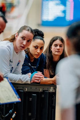 BB 1BL Women Syntainics MBC Lions BC Pharmaserv Marburg Rachel Mamie Arthur GISA Lions MBC during the 2025 2026 season in the semi-final playoff in game 1 of 5 in the DBBL Toyota Bundesliga Syntainics MBC Lions and BC Pharmaserv Marburg at the SWH Arena on April 11, 2026 in Halle Saale, Sachsen Anhalt, Germany