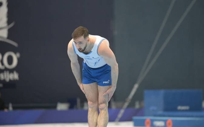 FIG APPARATUS WORLD CUP 2026 (CRO),Finals Day 1 (MAG, WAG), Hall Gradski vrt , Osijek, Croatia, 11.04.2026 DOLGOPYAT Artem (ISR) during FIG APPARATUS WORLD CUP 2026 (CRO),Final Day 1, FLOOR (MAG), Hall Gradski vrt , Osijek, Croatia, 11.04.2026 *** FIG APPARATUS WORLD CUP 2026 CRO ,Finals Day 1 MAG, WAG , Hall Gradski vrt , Osijek, Croatia, 11 04 2026 DOLGOPYAT Artem ISR during FIG APPARATUS WORLD CUP 2026 CRO ,Final Day 1, FLOOR MAG , Hall Gradski vrt , Osijek, Croatia, 11 04 2026 Copyright: xBEAUTIFULxSPORTS Stanusicx