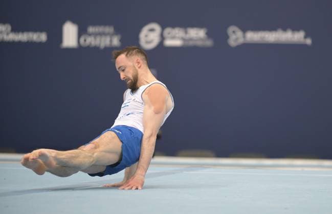 FIG APPARATUS WORLD CUP 2026 (CRO),Finals Day 1 (MAG, WAG), Hall Gradski vrt , Osijek, Croatia, 11.04.2026 DOLGOPYAT Artem (ISR) during FIG APPARATUS WORLD CUP 2026 (CRO),Final Day 1, FLOOR (MAG), Hall Gradski vrt , Osijek, Croatia, 11.04.2026 *** FIG APPARATUS WORLD CUP 2026 CRO ,Finals Day 1 MAG, WAG , Hall Gradski vrt , Osijek, Croatia, 11 04 2026 DOLGOPYAT Artem ISR during FIG APPARATUS WORLD CUP 2026 CRO ,Final Day 1, FLOOR MAG , Hall Gradski vrt , Osijek, Croatia, 11 04 2026 Copyright: xBEAUTIFULxSPORTS Stanusicx