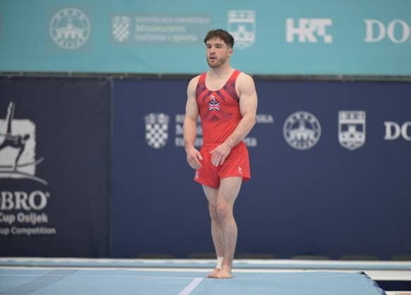 FIG APPARATUS WORLD CUP 2026 (CRO),Finals Day 1 (MAG, WAG), Hall Gradski vrt , Osijek, Croatia, 11.04.2026 HEPWORTH Harry (GBR) during FIG APPARATUS WORLD CUP 2026 (CRO),Final Day 1, FLOOR (MAG), Hall Gradski vrt , Osijek, Croatia, 11.04.2026 *** FIG APPARATUS WORLD CUP 2026 CRO ,Finals Day 1 MAG, WAG , Hall Gradski vrt , Osijek, Croatia, 11 04 2026 HEPWORTH Harry GBR during FIG APPARATUS WORLD CUP 2026 CRO ,Final Day 1, FLOOR MAG , Hall Gradski vrt , Osijek, Croatia, 11 04 2026 Copyright: xBEAUTIFULxSPORTS Stanusicx