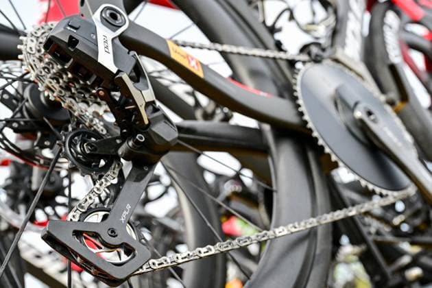bike chain pictured before the start of the men s Paris-Roubaix cycling race, Sunday 12 April 2026, around Roubaix, France. The 123rd edition of Paris-Roubaix cycling races will take on Sunday, with the women riding 143,1 km the men riding 258,3 km on Sunday. DIRKxWAEM  x170543374x