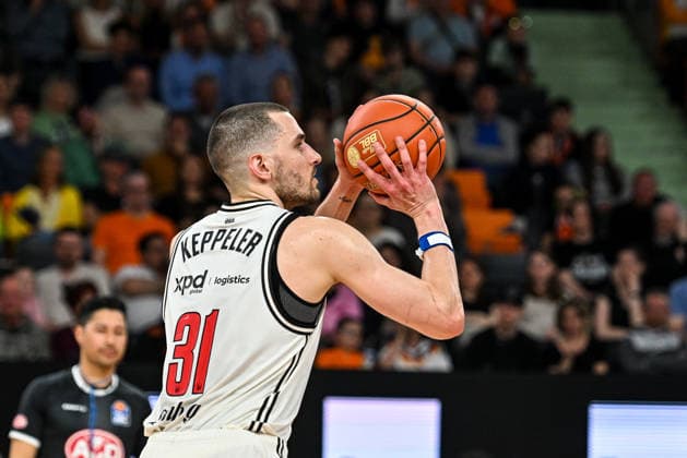GER, BBL, ratiopharm Ulm vs BMA 365 Bamberg Baskets 11 04 2026, ratiopharm arena, Neu Ulm, GER, BBL, ratiopharm Ulm vs BMA 365 Bamberg Baskets, in the picture Daniel Keppeler Bamberg, 31 nordphotoxGmbHx xHafner nph00200
