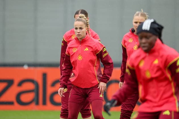 Herzogenaurach, Germany, April 12, 2026 International match preparation for the womens World Cup qualifier against Austria Training in Herzogenaurach In the picture Giulia Gwinn Germany Copyright: HMBxMedia MadeleinexFantini