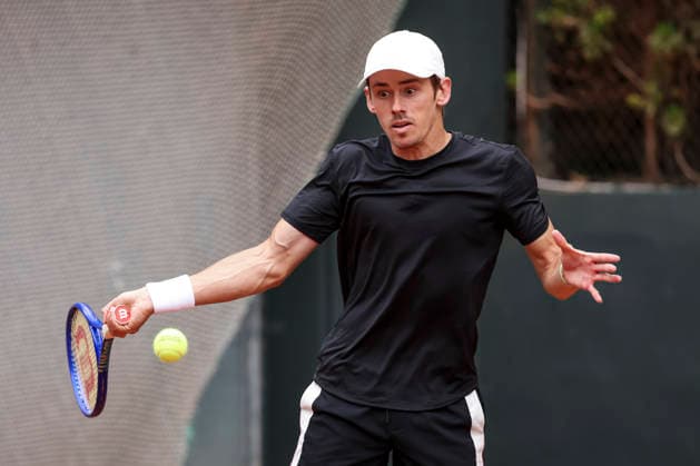 April 12, 2026, Barcelona, Barcelona, Spain: Alex de Minaur of Australia in training day during the second day of the Barcelona Open Banc Sabadell 2026 at Real Club de Tenis Barcelona on April 12, 2026 in Barcelona, Spain. Barcelona Spain - ZUMAa181 20260412_zaa_a181_018 Copyright: xJavierxBorregox