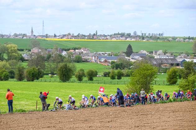 Paris - Roubaix Hauts-de-France 2026 Cycling Race ROUBAIX, FRANCE - APRIL 12 : Illustration picture, Pogacar Tadej (SLO) of UAE Team Emirates XRG during the 123rd edition of Paris - Roubaix Hauts-de-France an UCI World Tour 1.UWT one day cycling road race for Men Elite of 258 km with start in Compiegne and finish in Roubaix on April 12, 2026 in Roubaix, France, 12 04 2026 ( Motordriver Kenny Verfaillie - Roubaix France  Copyright: xVincentxKalutx