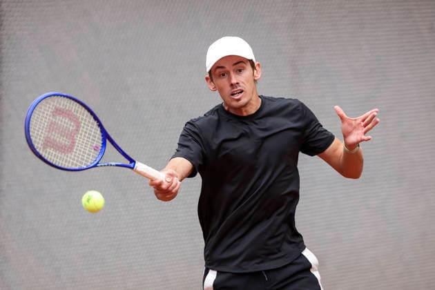 April 12, 2026, Barcelona, Barcelona, Spain: Alex de Minaur of Australia in training day during the second day of the Barcelona Open Banc Sabadell 2026 at Real Club de Tenis Barcelona on April 12, 2026 in Barcelona, Spain. Barcelona Spain - ZUMAa181 20260412_zaa_a181_019 Copyright: xJavierxBorregox