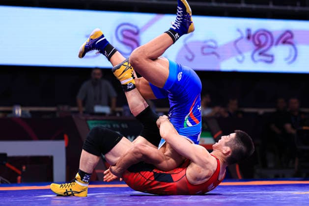 Senior Wrestling Asian Championships 61kg FS Ahmad Masoud Mohammadnezhadjavan IRI df Changsu Kim KOR