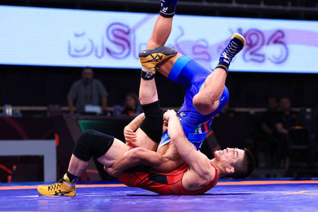 Senior Wrestling Asian Championships 61kg FS Ahmad Masoud Mohammadnezhadjavan IRI df Changsu Kim KOR