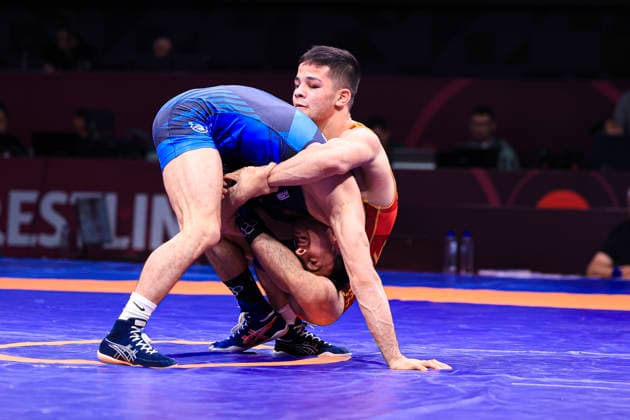 Senior Wrestling Asian Championships 61kg FS Gulomjon Abdullaev UZB df Azatberdi Ashyrgulyyev TKM