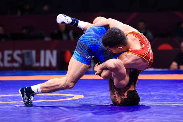 Senior Wrestling Asian Championships 61kg FS Gulomjon Abdullaev UZB df Azatberdi Ashyrgulyyev TKM