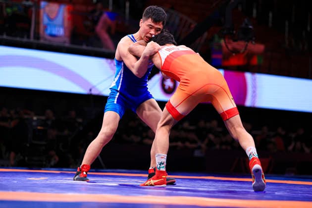 Senior Wrestling Asian Championships 61kg FS Kwang Myong Kim PRK df Aman Aman IND