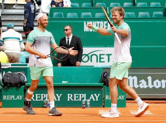Rolex Monte-Carlo Masters PHOTOPQR NICE MATIN Dylan Meiffret ; Roquebrune Cap-Martin ; 12 04 2026 ; 119e edition du Rolex Monte-Carlo Masters de Tennis. Matchs du 8e jour. ICI : Finale du double, l equipe des allemands K. KRAWIETZ et T. PUETZ remportent la competition face a M. AREVALO et M. PAVIC ICI : K. KRAWIETZ et T. PUETZ Roquebrune Cap-Martin France  Copyright: xPHOTOPQR NICExMATIN MAXPPPxDylanxMeiffretx 20260412NIM9918 20260412NIM9918