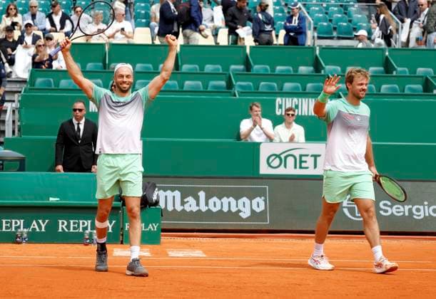 Rolex Monte-Carlo Masters PHOTOPQR NICE MATIN Dylan Meiffret ; Roquebrune Cap-Martin ; 12 04 2026 ; 119e edition du Rolex Monte-Carlo Masters de Tennis. Matchs du 8e jour. ICI : Finale du double, l equipe des allemands K. KRAWIETZ et T. PUETZ remportent la competition face a M. AREVALO et M. PAVIC ICI : K. KRAWIETZ et T. PUETZ Roquebrune Cap-Martin France  Copyright: xPHOTOPQR NICExMATIN MAXPPPxDylanxMeiffretx 20260412NIM9920 20260412NIM9920