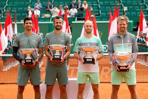 Rolex Monte-Carlo Masters PHOTOPQR NICE MATIN Dylan Meiffret ; Roquebrune Cap-Martin ; 12 04 2026 ; 119e edition du Rolex Monte-Carlo Masters de Tennis. Matchs du 8e jour. ICI : Finale du double, l equipe des allemands K. KRAWIETZ et T. PUETZ remportent la competition face a M. AREVALO et M. PAVIC Roquebrune Cap-Martin France  Copyright: xPHOTOPQR NICExMATIN MAXPPPxDylanxMeiffretx 20260412NIM9924 20260412NIM9924
