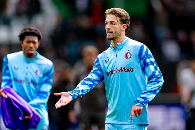 NIJMEGEN SC Feyenoord Rotterdam player Luciano Valente during the Dutch Vriendenloterij Eredivisie match between NEC and Feyenoord at De Goffert stadium on April 12, 2026 in Nijmegen, the Netherlands Photo by DeFodi Images