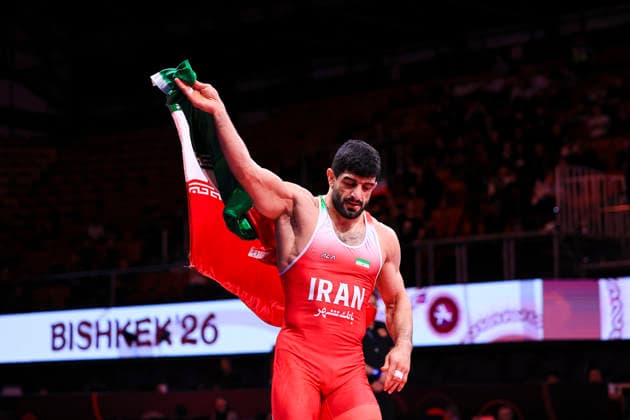 Senior Wrestling Asian Championships 86kg FS Kamran Ghorban Ghasempour IRI
