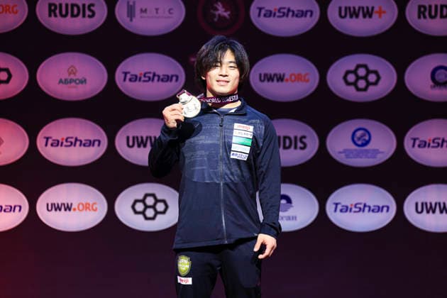 Senior Wrestling Asian Championships Podium 74kg FS Gold Yoshinosuke Aoyagi JPN