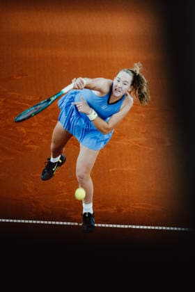 TENNIS - WTA, Tennis Damen Upper Austria Ladies Linz LINZ,AUSTRIA,12.APR.26 - TENNIS - WTA Tour, Upper Austria Ladies Linz. Image shows Mirra Andreeva (RUS).  GEPAxpictures xAlexanderxSolc