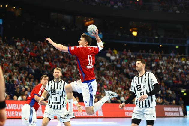 Handball I Men I Season 2025 2026 I Bundesliga I 28 Matchday I HSV Hamburg THW Kiel I 12 04 2026 Nicolaj Jorgensen 11, HSV Hamburg Hamburg Barclaycard Arena Hamburg Germany Copyright: xLobeca RalfxHomburgx