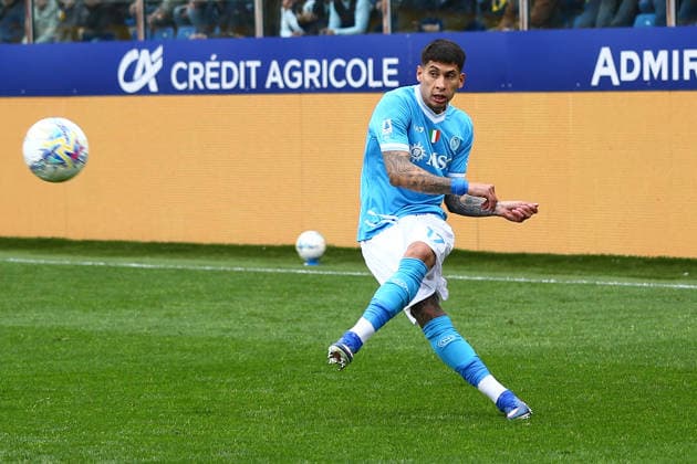 Napoli Mathias Olivera during the Serie A soccer match between Parma and Napoli at the Stadio Ennio Tardini di Parma, north west Italy - Domenica , 12 Aprile 2026. - Soccer .  Copyright: xAlbertoxMariani LaPressex
