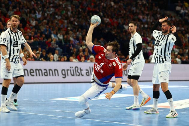 Handball I Men I Season 2025 2026 I Bundesliga I 28 Matchday I HSV Hamburg THW Kiel I 12 04 2026 Andreas Magaard 4, HSV Hamburg Hamburg Barclaycard Arena Hamburg Germany Copyright: xLobeca RalfxHomburgx