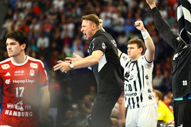 Handball I Men I Season 2025 2026 I Bundesliga I 28 Matchday I HSV Hamburg THW Kiel I 12 04 2026 Filip Jicha Coach, THW Kiel Hamburg Barclaycard Arena Hamburg Germany Copyright: xLobeca RalfxHomburgx