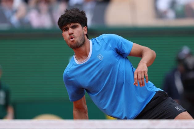 Rolex Monte-Carlo Masters - Day Eight Carlos Alcaraz of Spain in action during his Final match against Jannik Sinner of Italy on day Eight of the Rolex Monte-Carlo Masters at Monte-Carlo Country Club on April 12, 2026 in Monte-Carlo, Monaco. Monaco Monte-Carlo Country Club Monte_Carlo Monaco Copyright: xAllstarxPicturexLibraryxLtdx