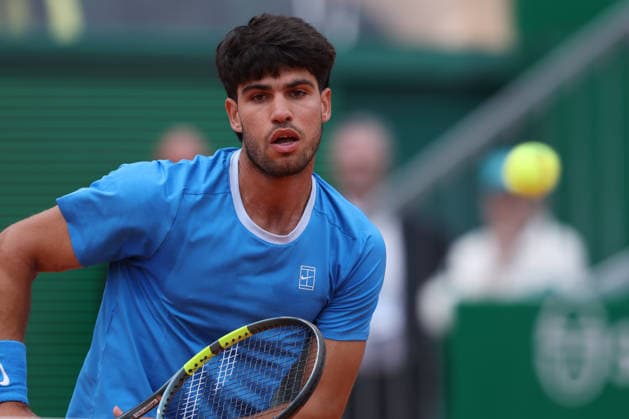 Rolex Monte-Carlo Masters - Day Eight Carlos Alcaraz of Spain in action during his Final match against Jannik Sinner of Italy on day Eight of the Rolex Monte-Carlo Masters at Monte-Carlo Country Club on April 12, 2026 in Monte-Carlo, Monaco. Monaco Monte-Carlo Country Club Monte_Carlo Monaco Copyright: xAllstarxPicturexLibraryxLtdx