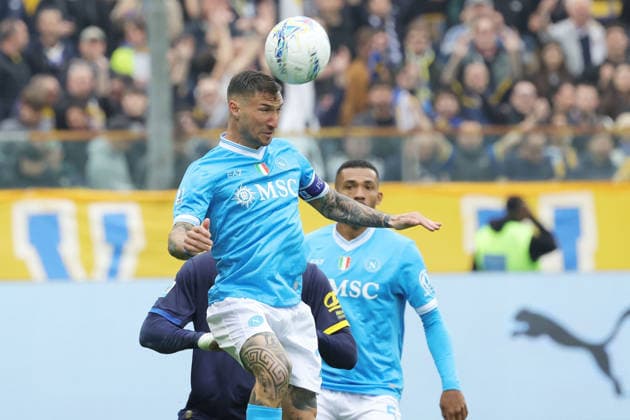 NapoliÕs Matteo Politano during the Serie A soccer match between Parma and Napoli at the Ennio Tardini Stadium in Parma Italy - Sunday, 12 april 2026. - Soccer .  Copyright: xAlbertoxMariani LaPressex