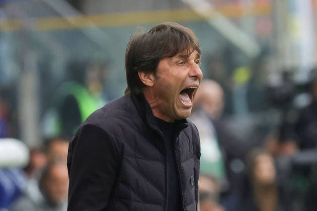NapoliÕs head coach Antonio Conte during the Serie A soccer match between Parma and Napoli at the Ennio Tardini Stadium in Parma Italy - Sunday, 12 april 2026. - Soccer .  Copyright: xAlbertoxMariani LaPressex