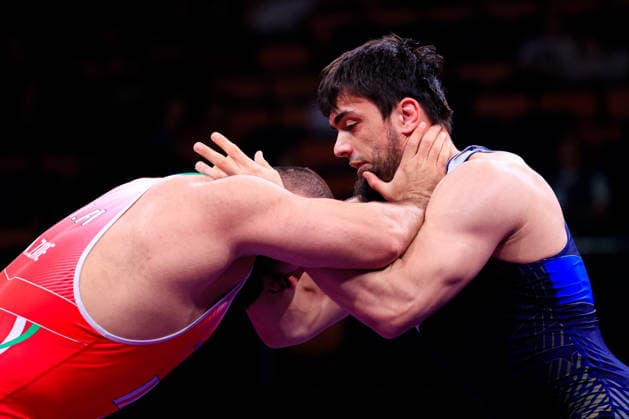 Senior Wrestling Asian Championships 125kg FS Amir Hossein Abbas Zare IRI df Shamil Magomed A Sharipov BRN Copyright: xKostadinxAndonovx xUnitedxWorldxWrestlingx Kostadin Andonov United World Wrestling