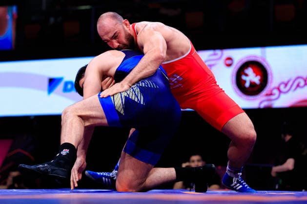 Senior Wrestling Asian Championships 125kg FS Amir Hossein Abbas Zare IRI df Shamil Magomed A Sharipov BRN Copyright: xKostadinxAndonovx xUnitedxWorldxWrestlingx Kostadin Andonov United World Wrestling