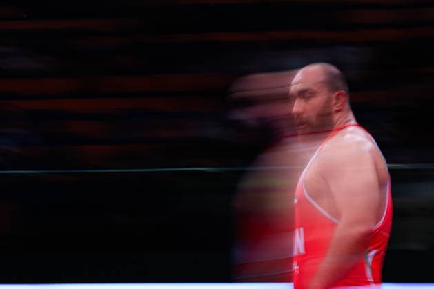 Senior Wrestling Asian Championships 125kg FS Amir Hossein Abbas Zare IRI Copyright: xKostadinxAndonovx xUnitedxWorldxWrestlingx Kostadin Andonov United World Wrestling