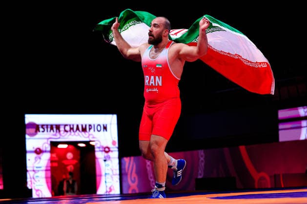 Senior Wrestling Asian Championships 125kg FS Amir Hossein Abbas Zare IRI Copyright: xKostadinxAndonovx xUnitedxWorldxWrestlingx Kostadin Andonov United World Wrestling