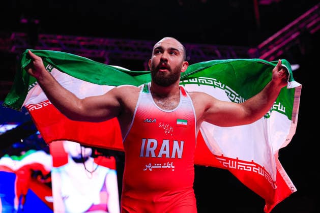 Senior Wrestling Asian Championships 125kg FS Amir Hossein Abbas Zare IRI Copyright: xKostadinxAndonovx xUnitedxWorldxWrestlingx Kostadin Andonov United World Wrestling